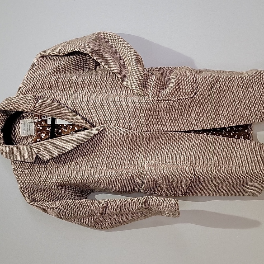 NWT Rylee + Cru Longline Coat Sz 10-12 Yrs Cinnamon
